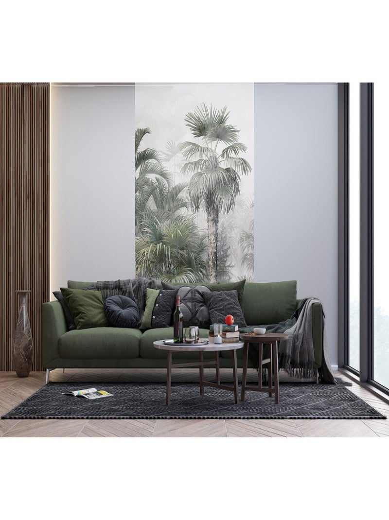 Poster intissé - foret jungle brouillard- 150 x 270 cm Multicolore - Kiabi