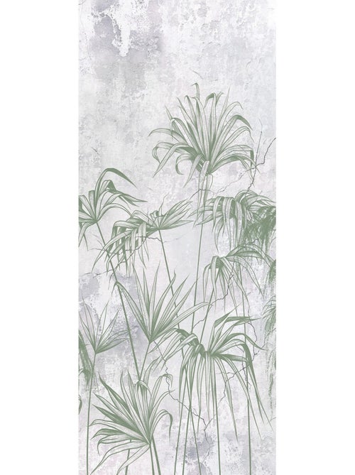 Poster intissé - jungle et fougère en noir et blanc - 150 x 270 cm - Kiabi