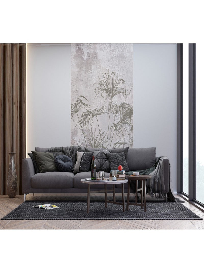 Poster intissé - jungle et fougère en noir et blanc - 150 x 270 cm Multicolore - Kiabi