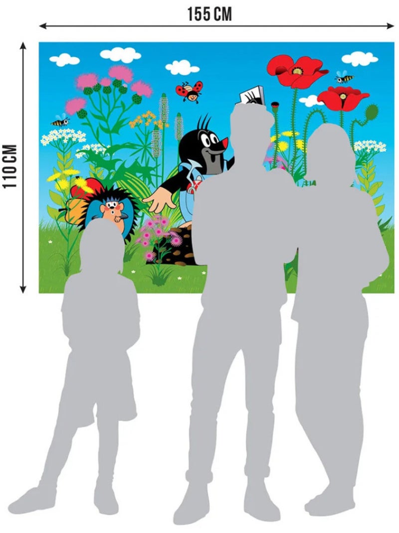 Poster intissé - la petite taupe dans le jardin - 155x110 cm Multicolore - Kiabi
