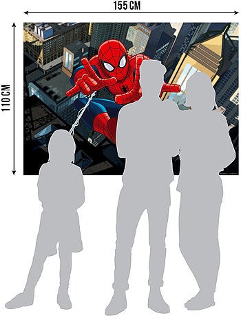 Poster intissé - spider-man de marvel dans la ville - 155x110 cm