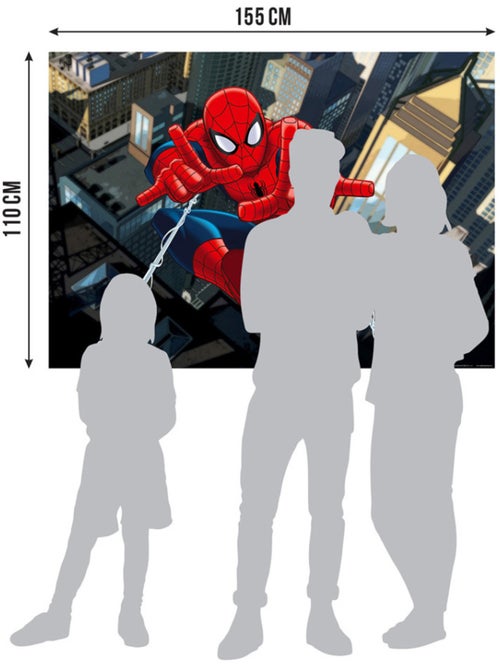 Poster intissé - spider-man de marvel dans la ville - 155x110 cm - Kiabi