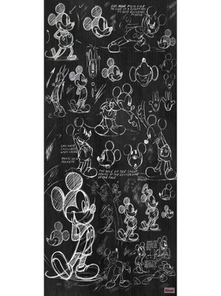Poster intissé tableau à la craie Mickey Disney 120x200cm