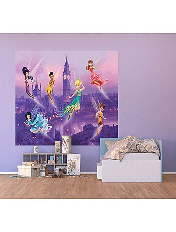 Poster Intissé XXL - Fée Clochette Disney et ses amies à Londres - 255 cm x 180 cm