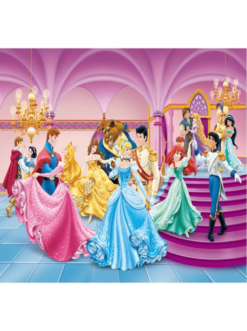 Poster Intissé XXL - Princesses et Princes Disney dansent au bal - 255 cm x 180 cm - Kiabi