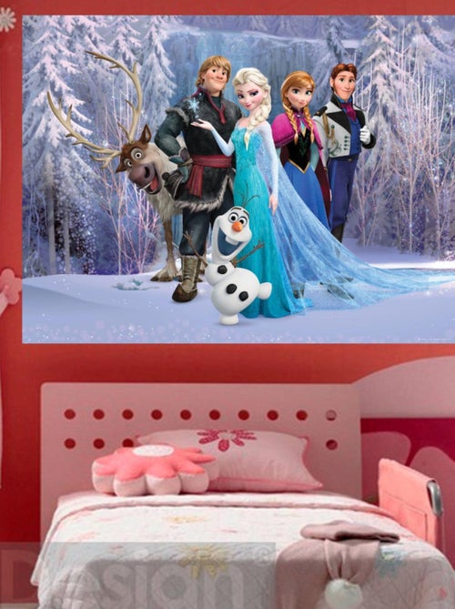 Poster La Reine des Neiges Disney Frozen 156X112 cm - Kiabi