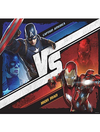 Poster M Captain America vs Iron Man Marvel intisse 155X115 CM