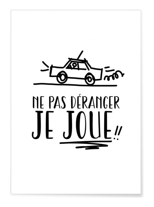 Poster 'Ne pas déranger, je joue 2' - Kiabi