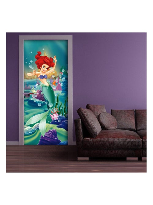Poster porte Ariel Princesse Disney intisse 90X202 CM - Kiabi