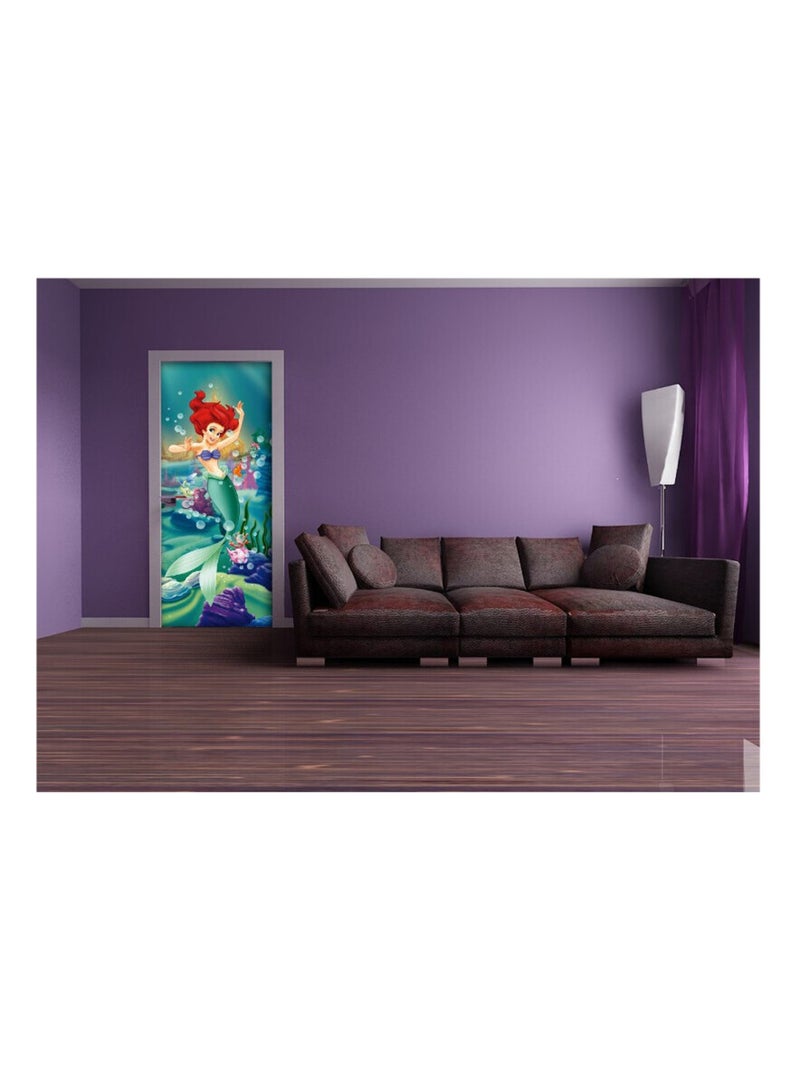 Poster porte Ariel Princesse Disney intisse 90X202 CM Multicolore - Kiabi