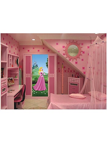 Poster porte Belle au bois dormant Princesse Disney intisse 90X202 CM