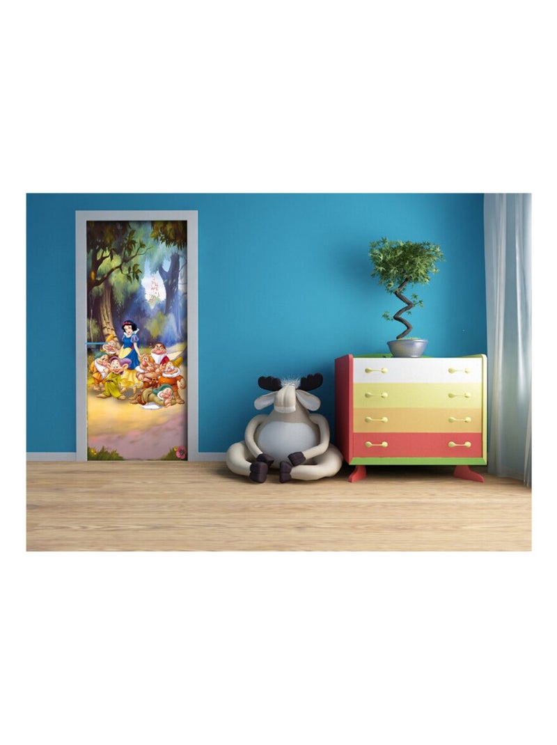 Poster porte Blanche neige Princesse Disney intisse 90X202 CM Multicolore - Kiabi