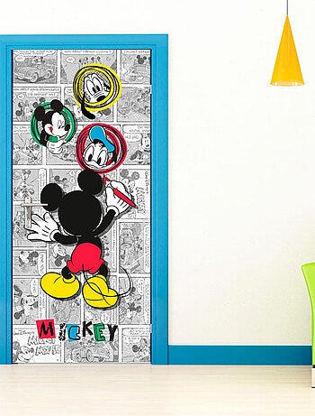 Poster porte Dessin Mickey Mouse Disney intisse 90X202 CM