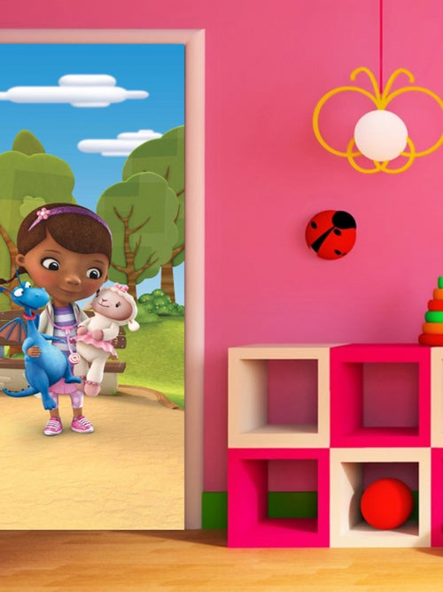 Poster porte Docteur la Peluche Disney intisse 90X202 CM - Kiabi