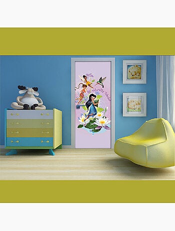 Poster porte Fée Clochette La Vallée du printemps Disney -Naturally- intisse 90X202 CM