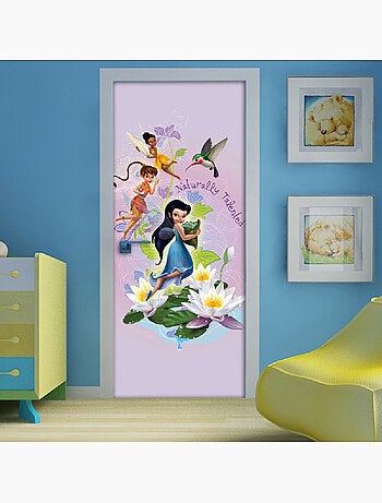 Poster porte Fée Clochette La Vallée du printemps Disney -Naturally- intisse 90X202 CM