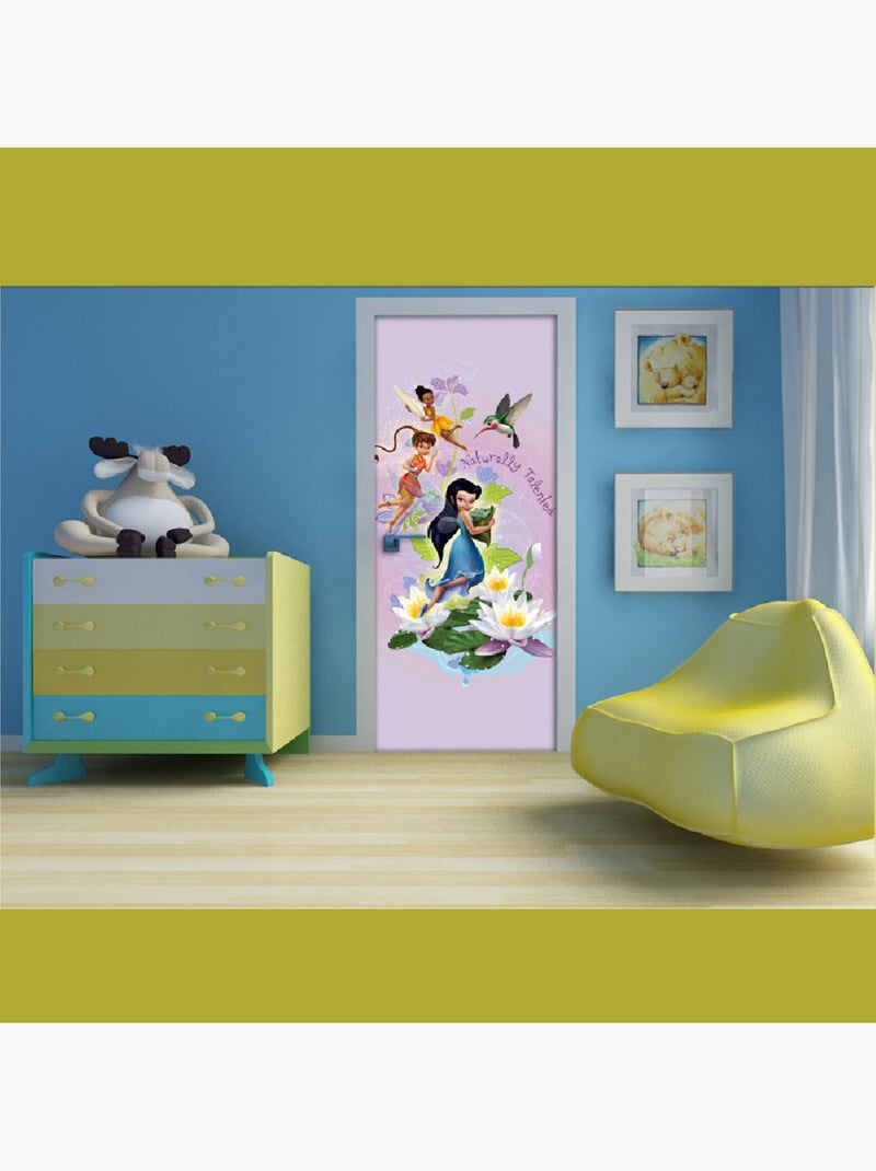 Poster porte Fée Clochette La Vallée du printemps Disney -Naturally- intisse 90X202 CM Multicolore - Kiabi