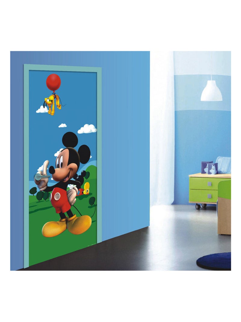 Poster porte La Maison de Mickey Disney intisse 90X202 CM Multicolore - Kiabi