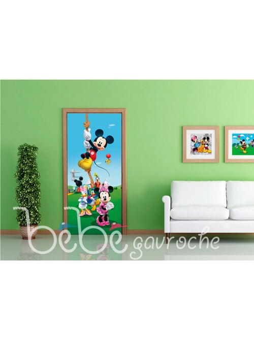 Poster porte La Maison de Mickey et ses Amis Disney intisse 90X202 CM - Kiabi