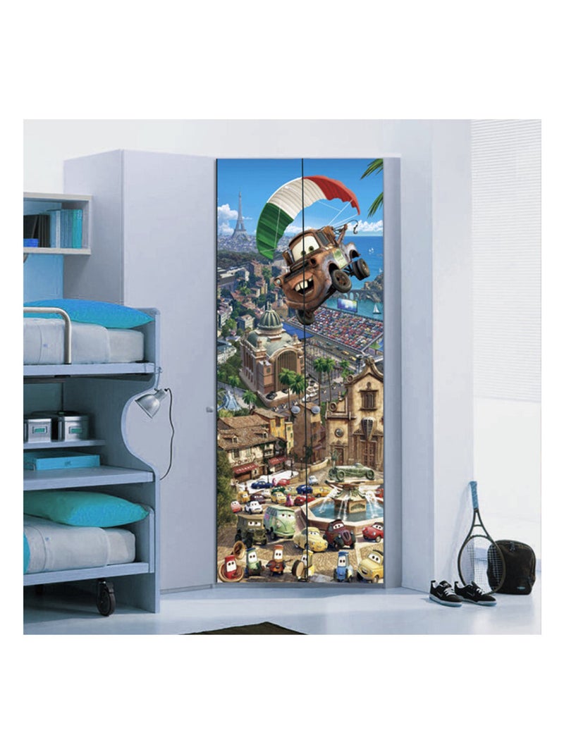Poster porte Martin Cars Disney intisse 90X202 CM Multicolore - Kiabi