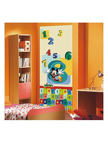 Poster porte Mickey apprend à compter Disney intisse 90X202 CM