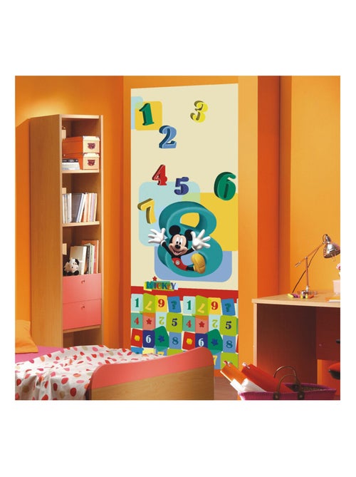 Poster porte Mickey apprend à compter Disney intisse 90X202 CM - Kiabi