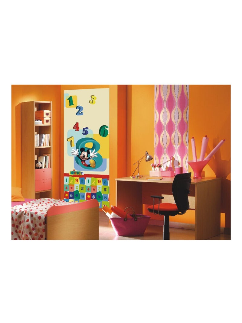 Poster porte Mickey apprend à compter Disney intisse 90X202 CM Multicolore - Kiabi