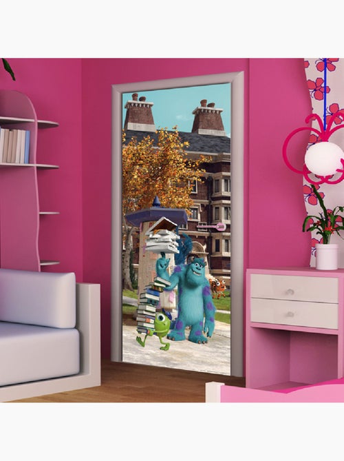 Poster porte Monstres et Compagnie 2 Pixar intisse 90X202 CM - Kiabi