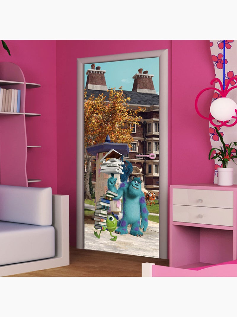 Poster porte Monstres et Compagnie 2 Pixar intisse 90X202 CM Multicolore - Kiabi