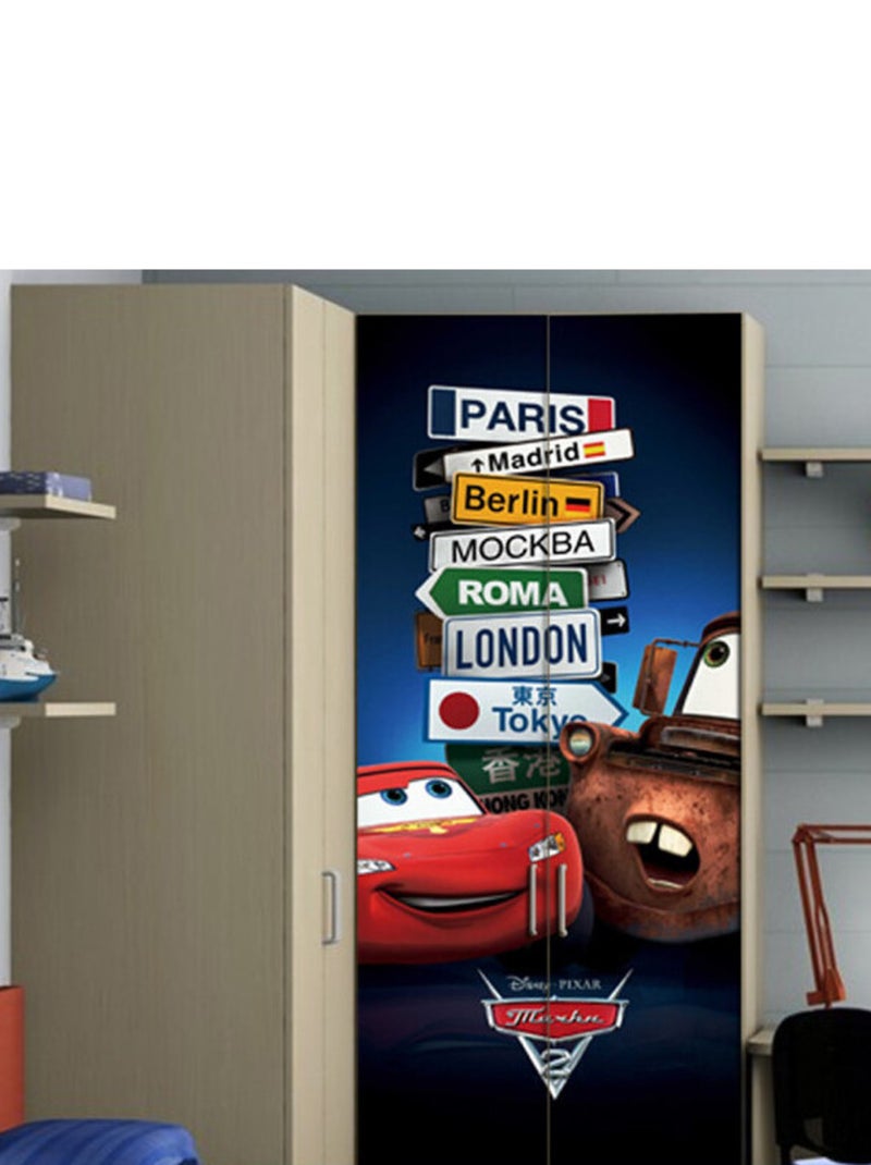 Poster porte Movies Cars Disney intisse 90X202 CM Multicolore - Kiabi