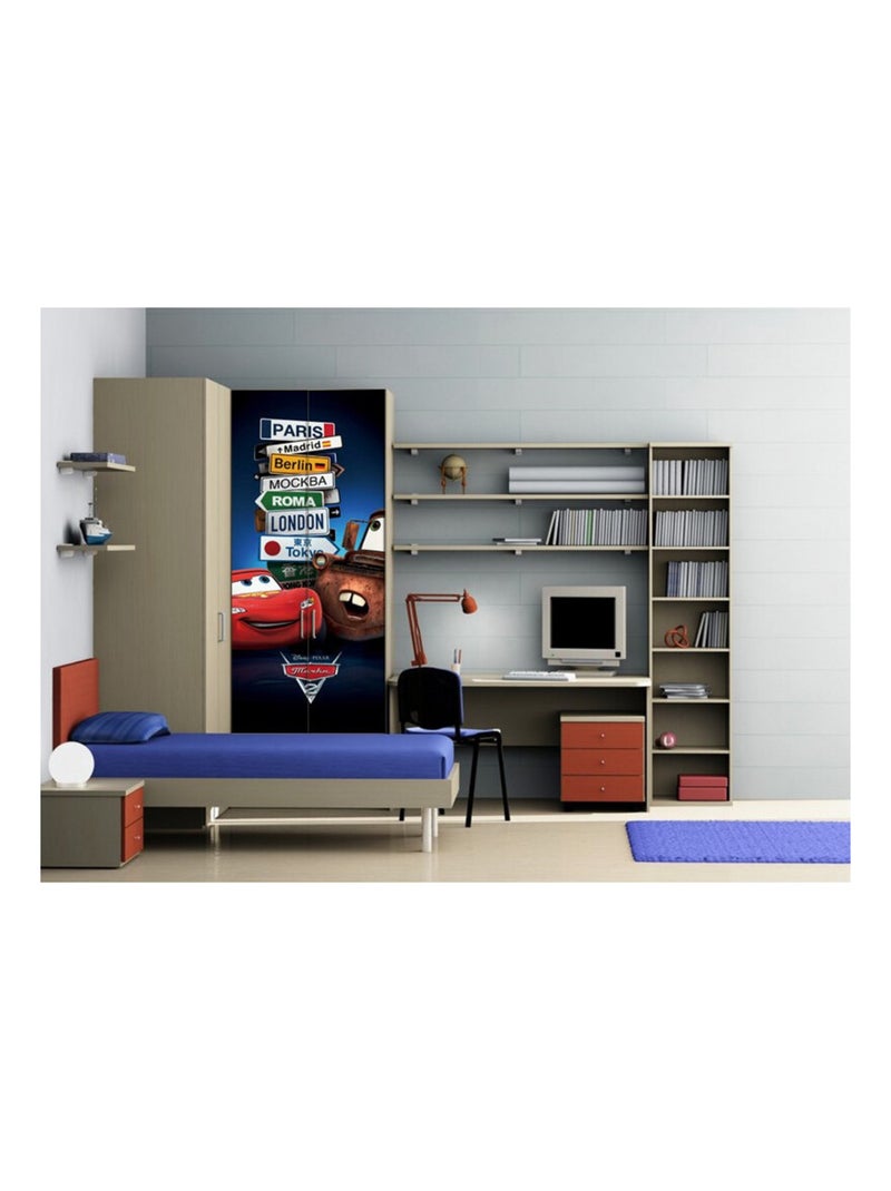 Poster porte Movies Cars Disney intisse 90X202 CM Multicolore - Kiabi