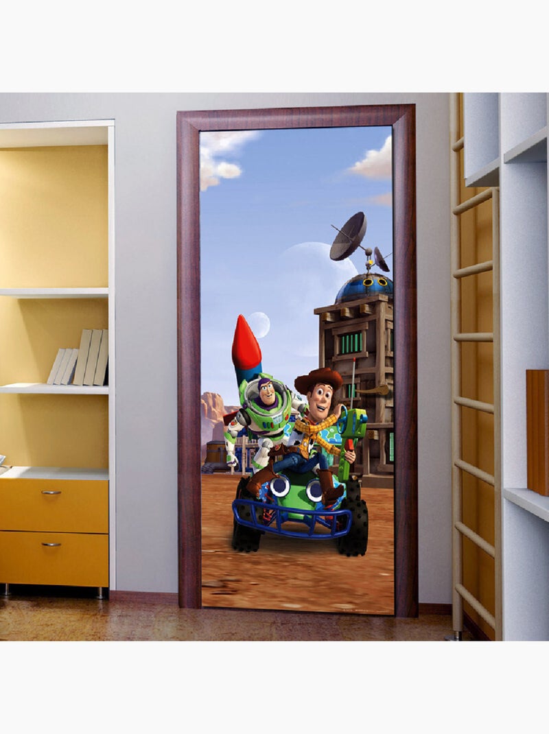 Poster Porte Toy Story Disney intisse 90X202 CM Multicolore - Kiabi
