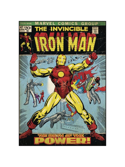 Poster Stickers Iron Man The Birth of The Power Iron Man Marvel - Kiabi
