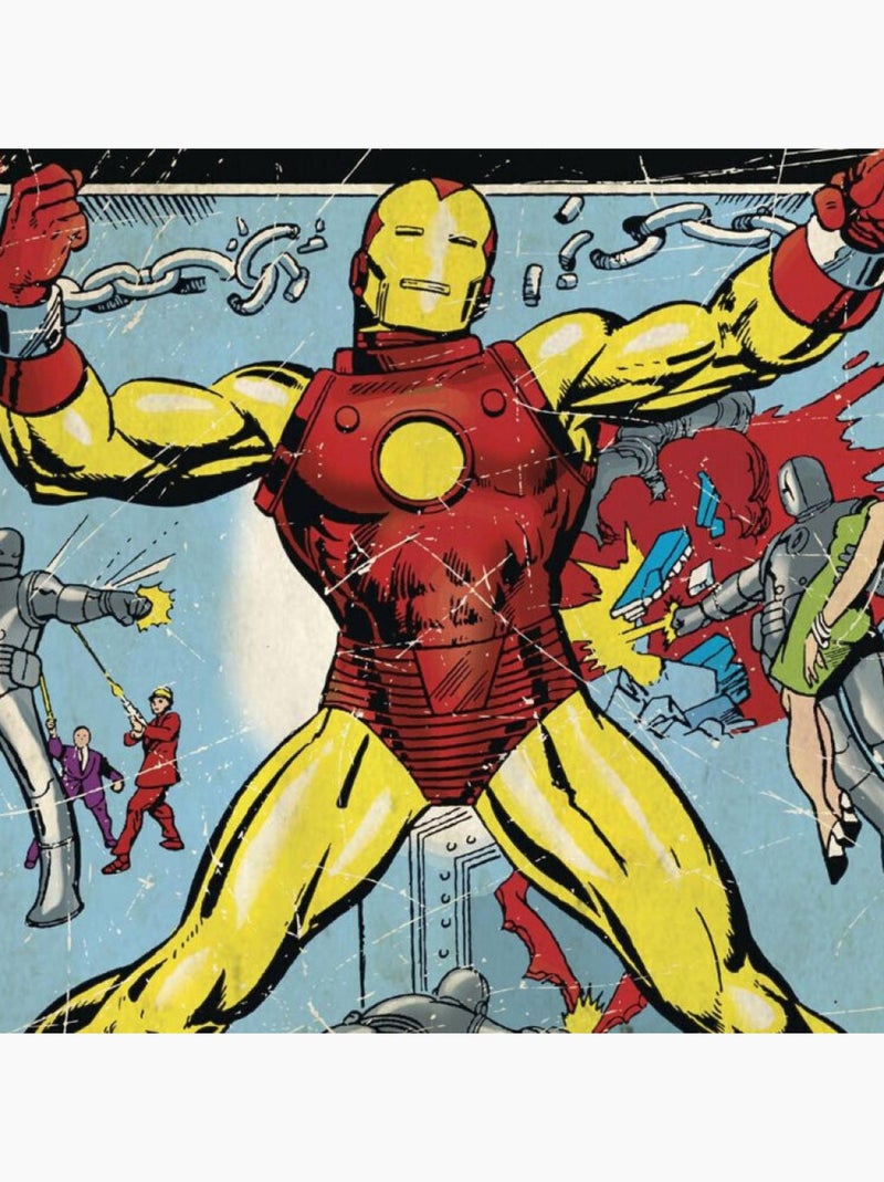 Poster Stickers Iron Man The Birth of The Power Iron Man Marvel Multicolore - Kiabi
