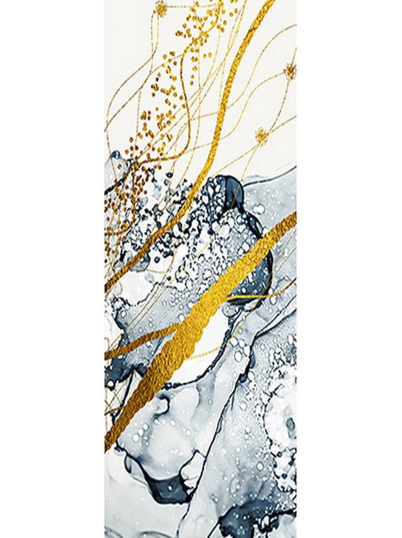 Poster Thème abstrait en bleue et or - 90 x 270 cm Multicolore - Kiabi