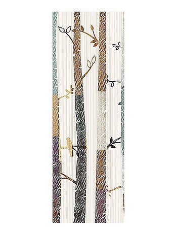 Poster Thème dessin de tronc d'arbre - 90 x 270 cm