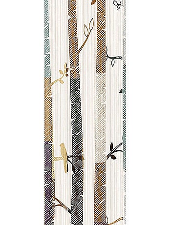 Poster Thème dessin de tronc d'arbre - 90 x 270 cm