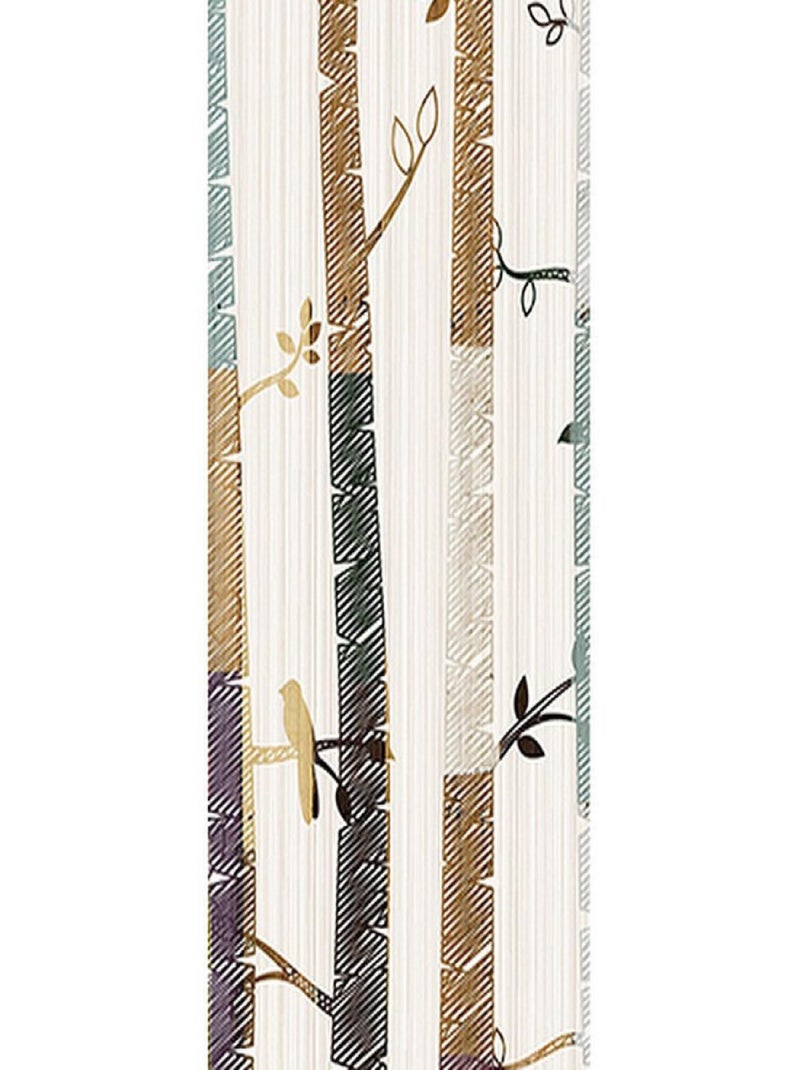 Poster Thème dessin de tronc d'arbre - 90 x 270 cm Multicolore - Kiabi