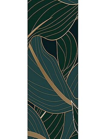 Poster Thème Feuilles Vert Foncé - 90 x 270 cm