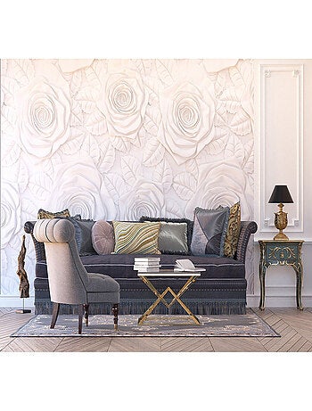 Poster Thème fleurs blanches- 360 x 270 cm