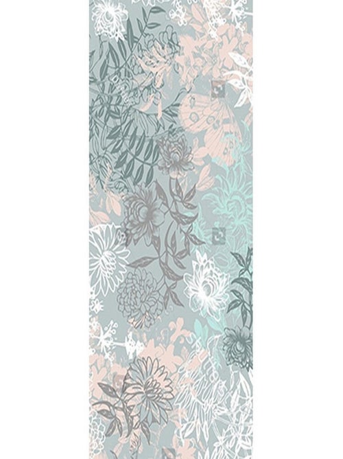 Poster Thème fleurs bleue - 90 x 270 cm - Kiabi