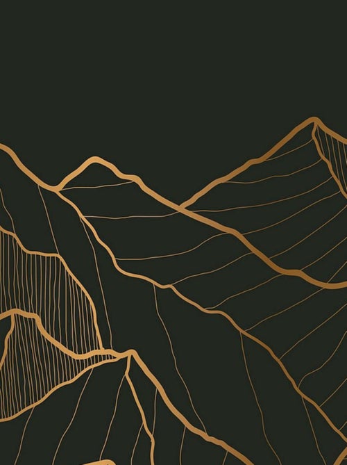 Poster Thème Golden Mountain - 375 x 270 cm - Kiabi