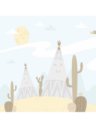 Poster Thème Happy Village - 360 x 270 cm
