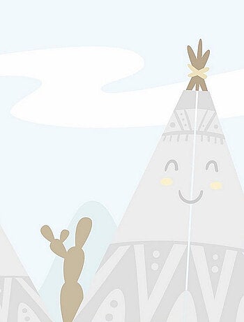 Poster Thème Happy Village - 375 x 270 cm