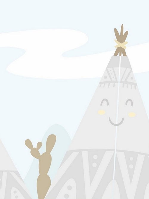 Poster Thème Happy Village - 375 x 270 cm - Kiabi