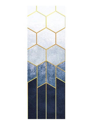 Poster Thème hexagone bleu - 90 x 270 cm