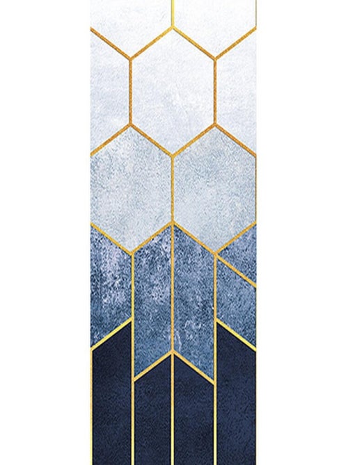 Poster Thème hexagone bleu - 90 x 270 cm - Kiabi