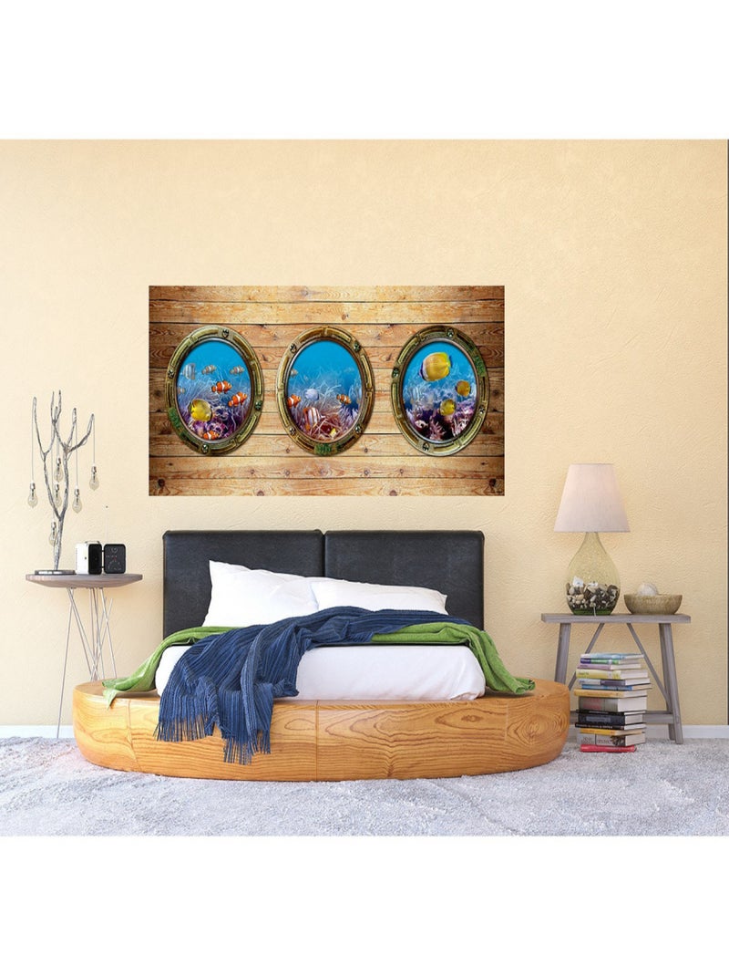 Poster Thème Illuminator Sea Life - 202 x 90 cm Multicolore - Kiabi