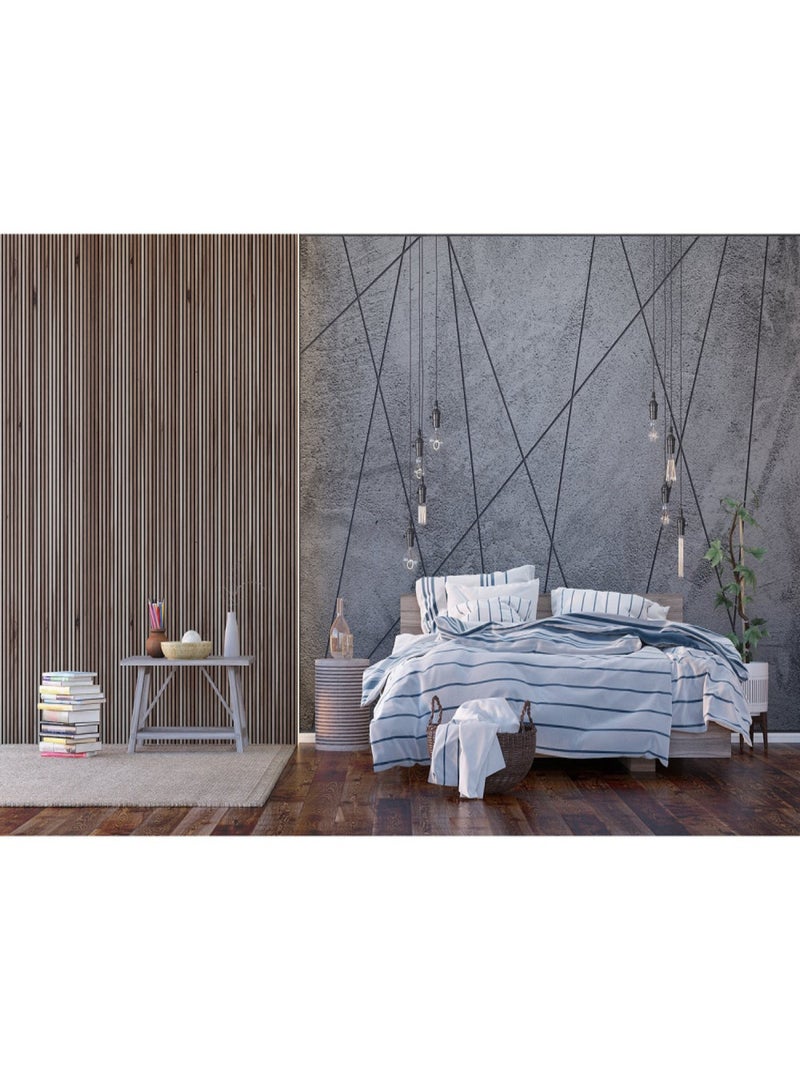 Poster Thème lignes noires - 360 x 270 cm Multicolore - Kiabi