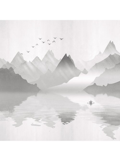 Poster Thème Montagne Brumeuse -Misty Mountain - 375 x 270 cm - Kiabi